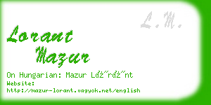 lorant mazur business card